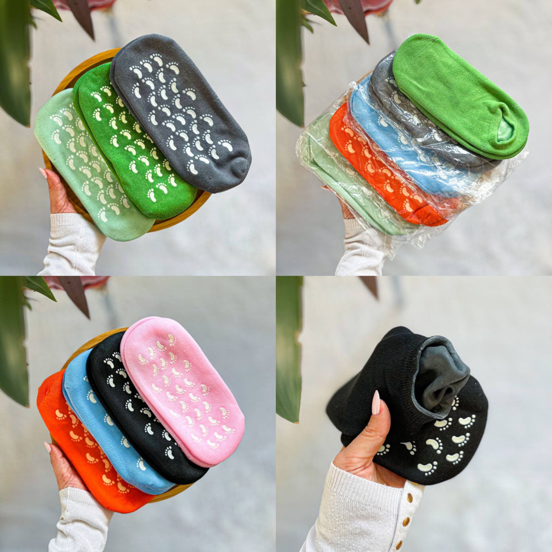 جوراب سیلیکونی رفع ترک و خشکی پا ( ارسال رنگ رندوم )اصلی