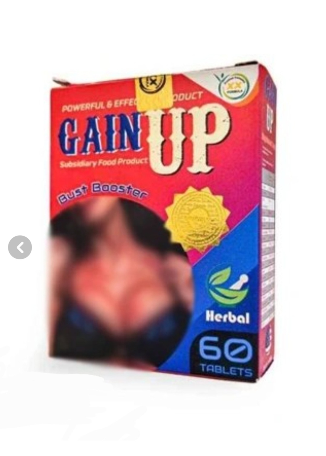 قرص افزایش سایز سینه گین اپ Gain Up حجم دهنده ۶۰ عددی