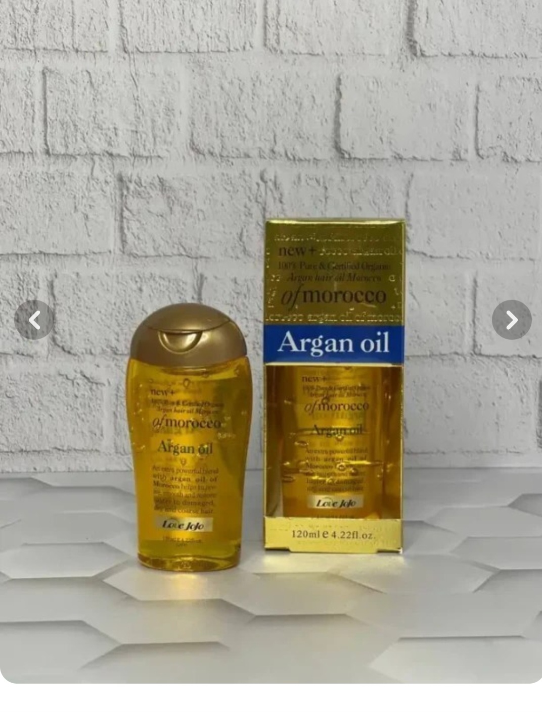 روغن مو آرگان لاو جوجو حجم ۱۲۰ میلی لیتر